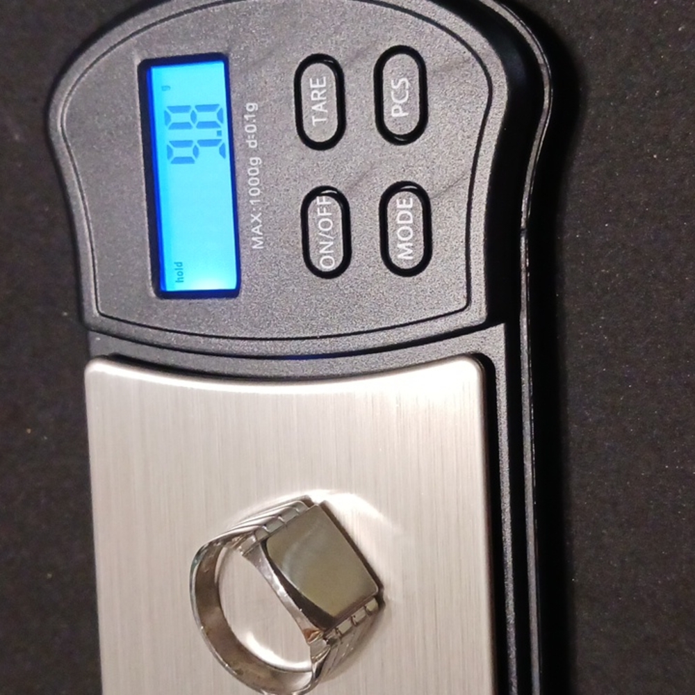 Men's Solid Sterling Initial Ring - image 8